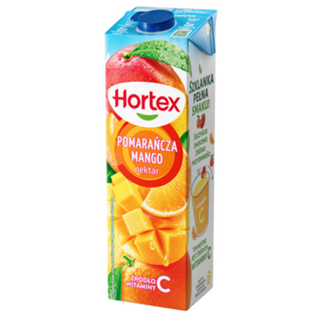 Hortex Nektar Pomarańcza mango karton 1L